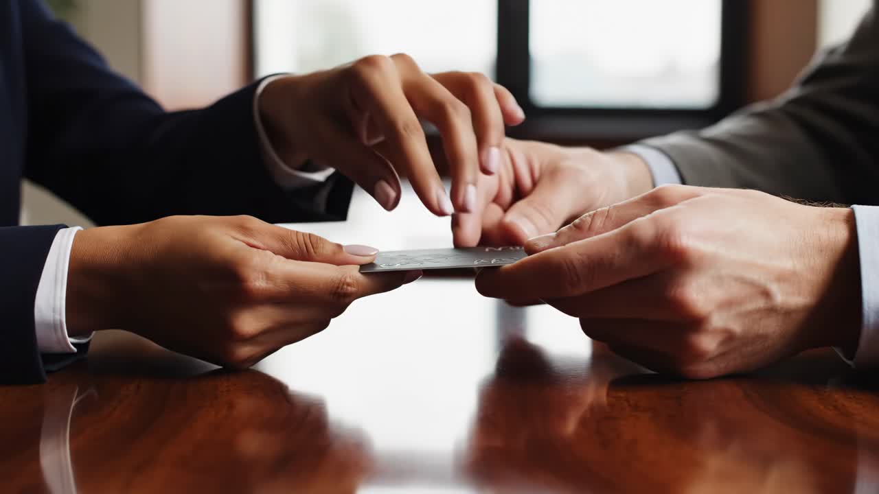 Business transaction with credit card