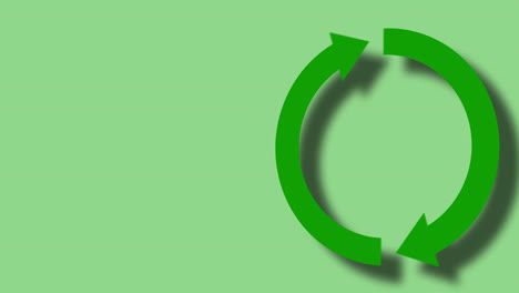 green recycling symbol with arrows