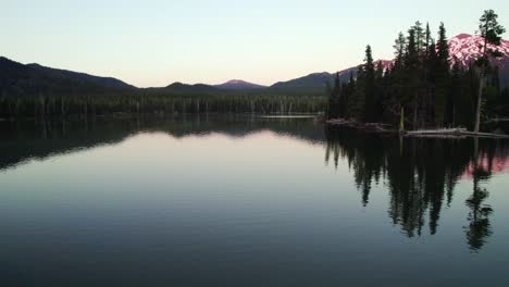 Drone-shot-of-a-Mountain-Lake