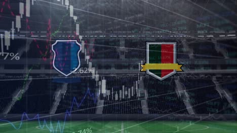 Animación-De-Emblemas-De-Equipos-Con-Gráficos-Y-Procesamiento-De-Datos-En-Estadios-Deportivos.