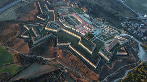 aerial view of a fortress
