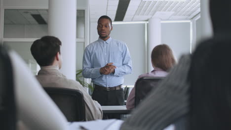 business presentation in conference room