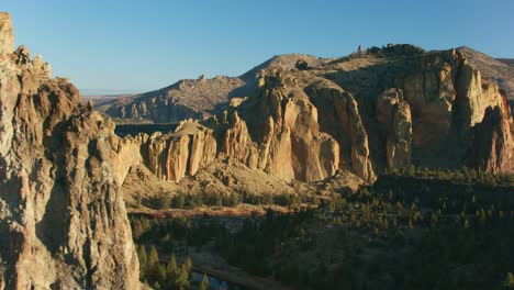 aerial view of smith rock state park.