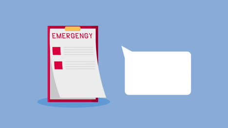 city emergency service with clipboard animation