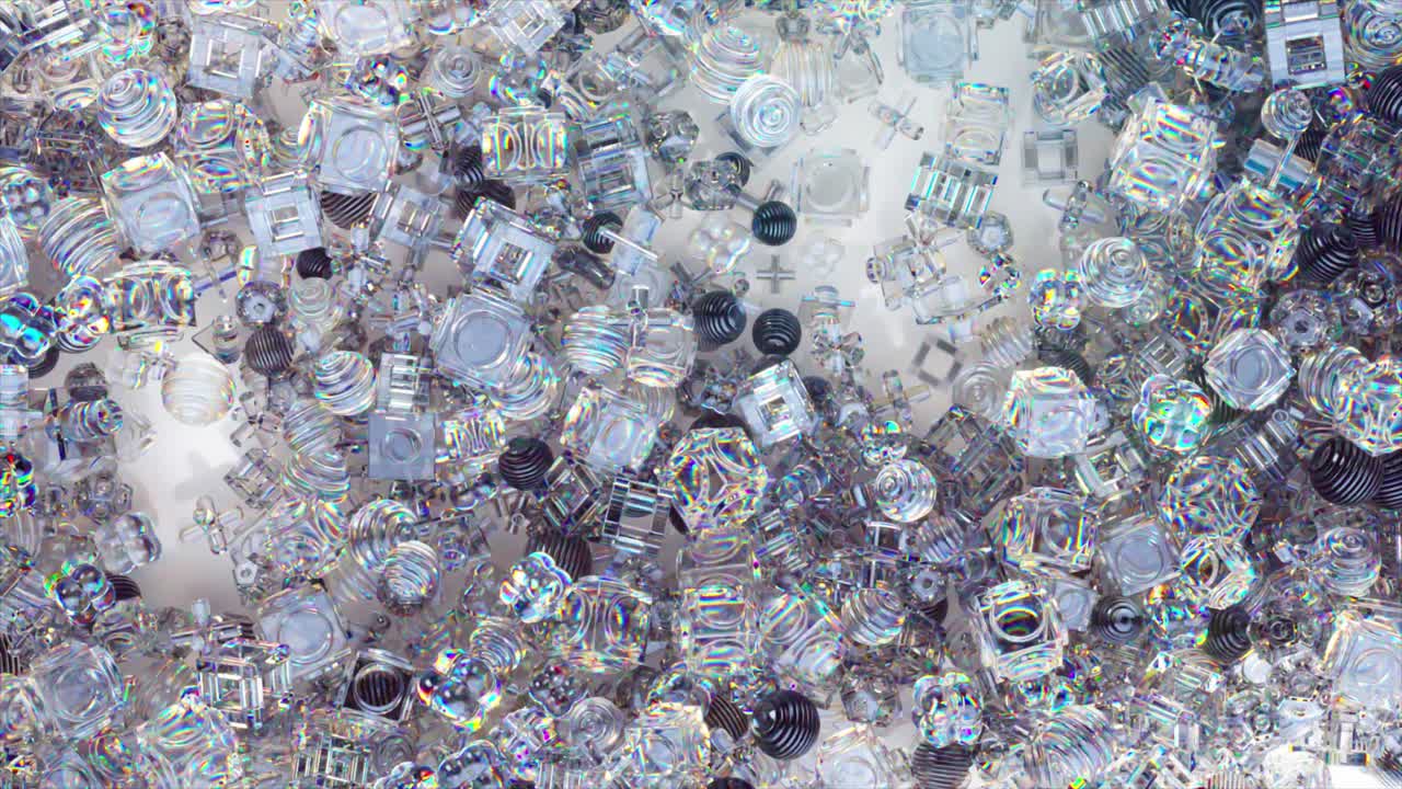 추상적인 기하학적 유리 및 금속 구성