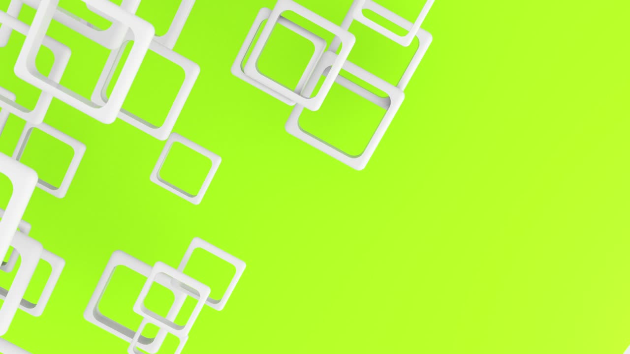 Abstract background 3d color squares shapes 4k animation. Looping footage.