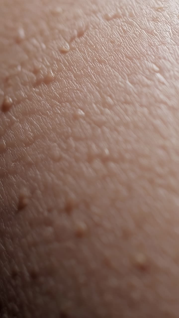 Close-up view of human skin texture