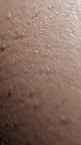 close-up view of human skin texture