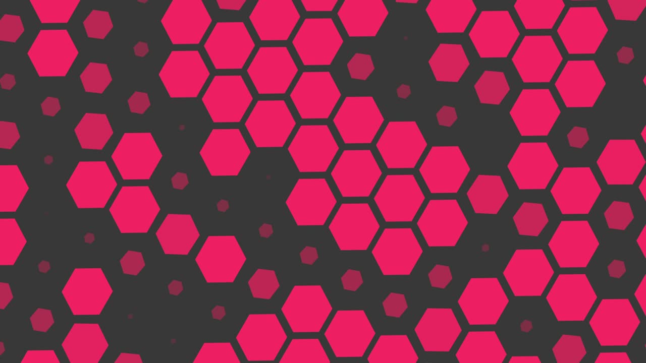 Black and red small hexagons pattern