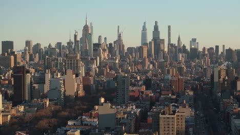 aerial view of new york city. shot on a winter morning in lower manhattan