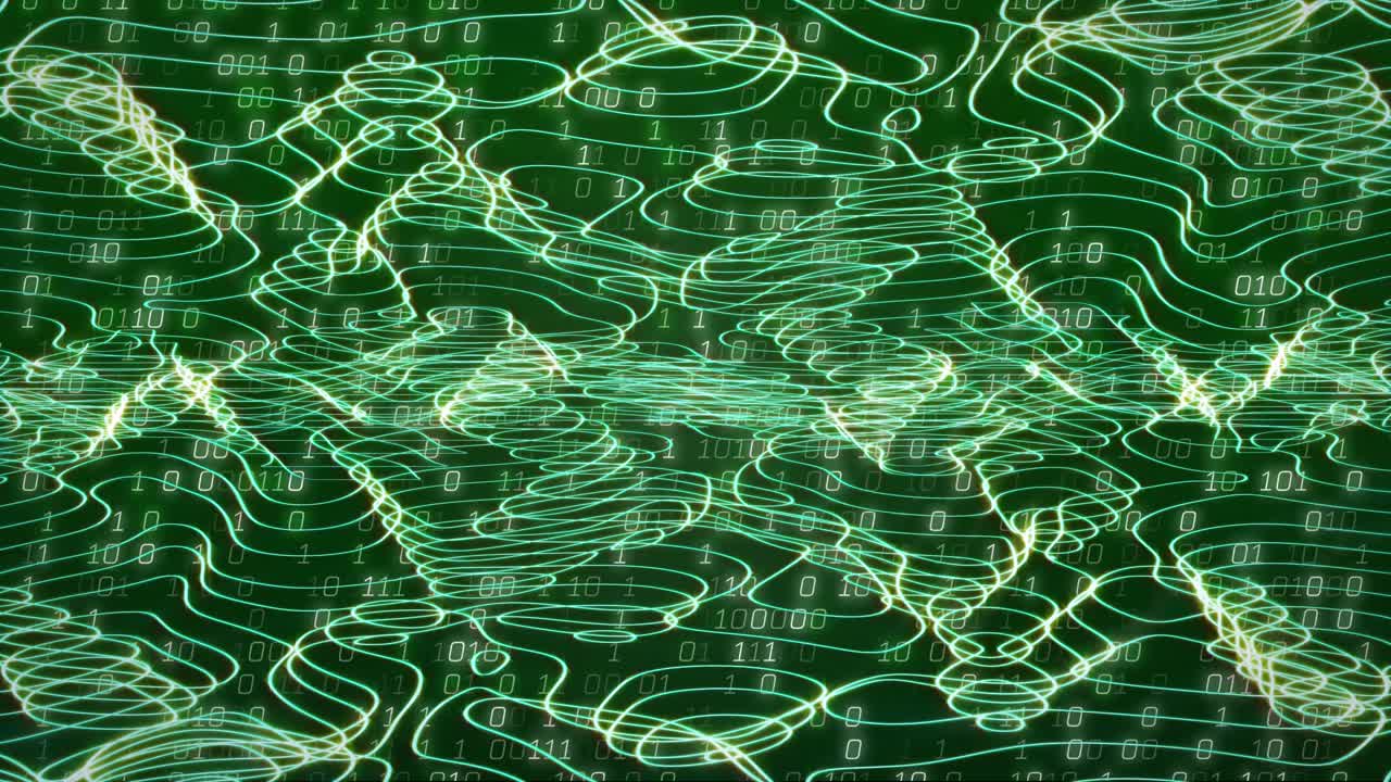 animación de la red de conexiones con codificación binaria