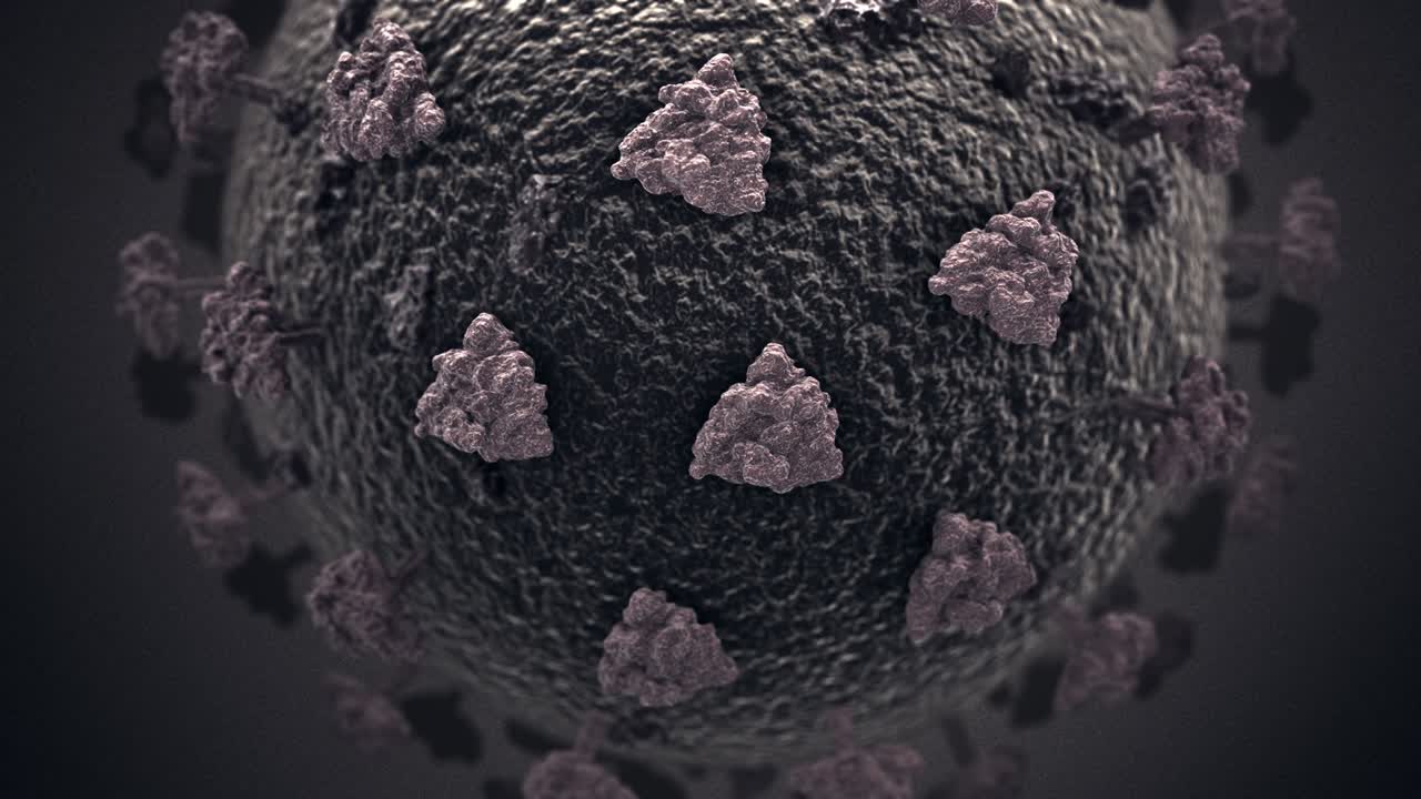 animación del ciclo de fondo del concepto del coronavirus covid-19