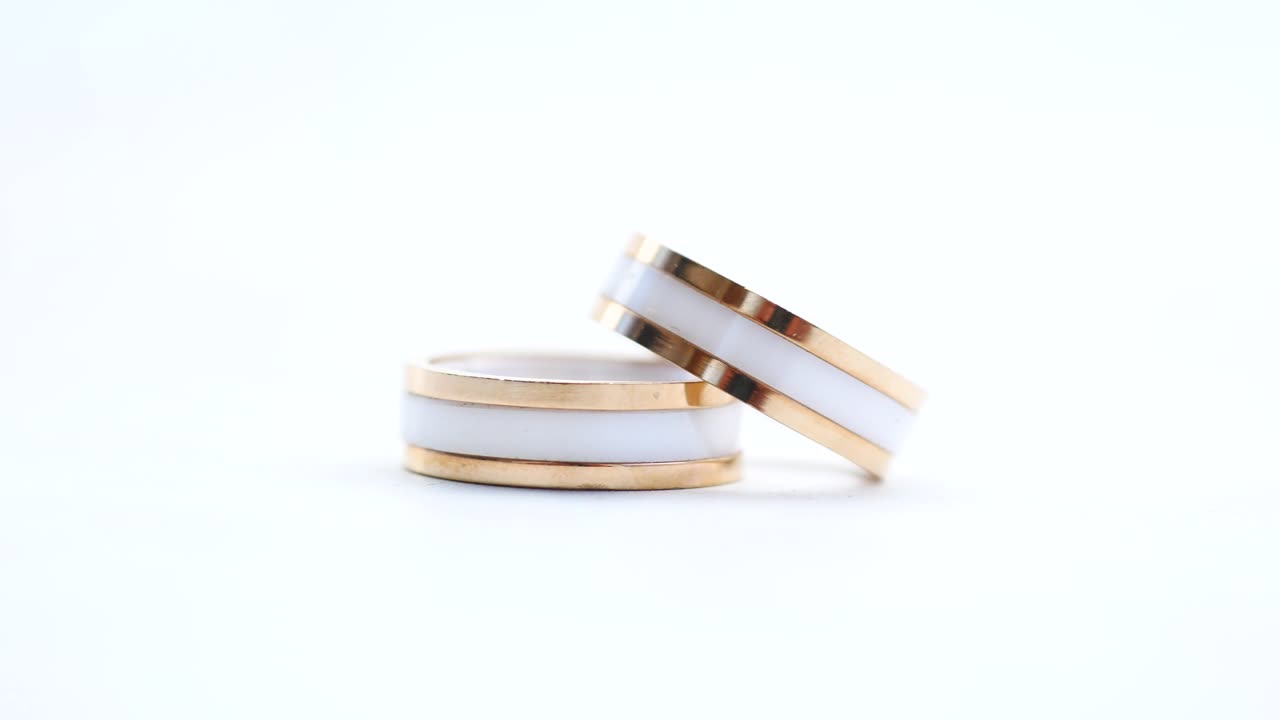 Two White Gold Plated Rings