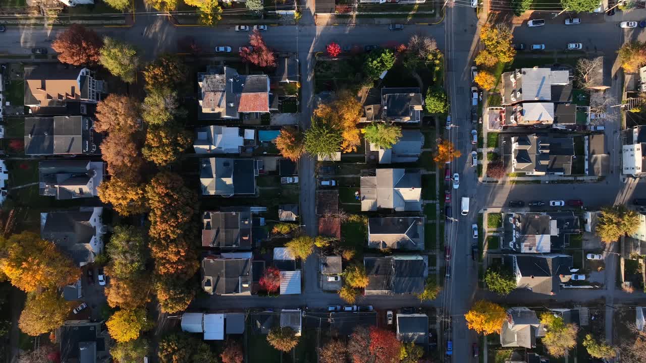 가을 미국 마을
