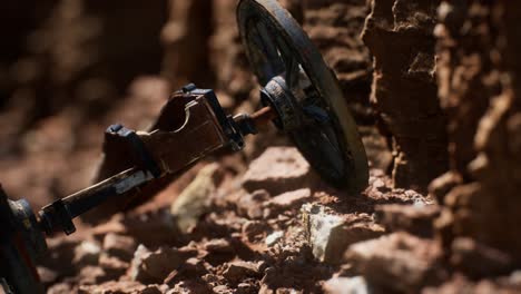 ancient historic gun in the stone canyon