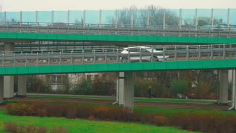 machines move along the highway