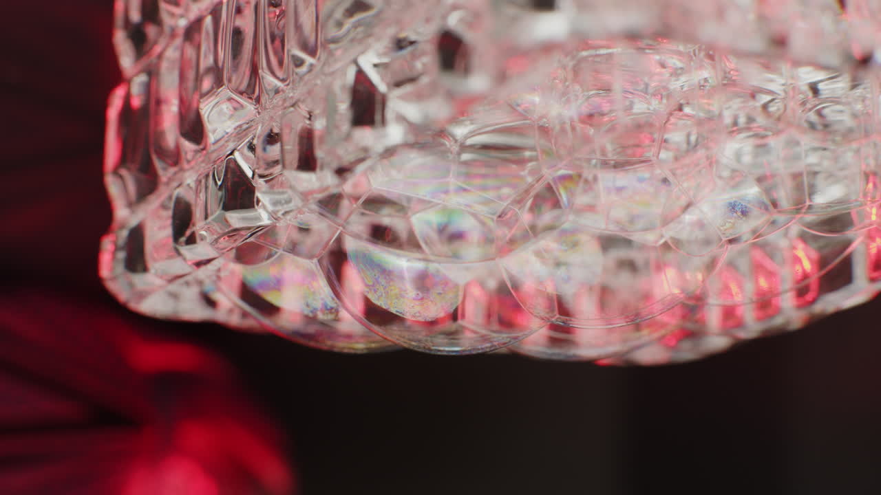 Close-up of Soap Bubbles and Light