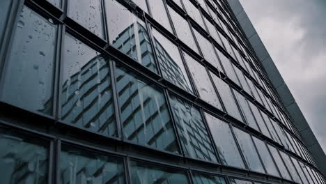 modern skyscraper building exterior with reflections