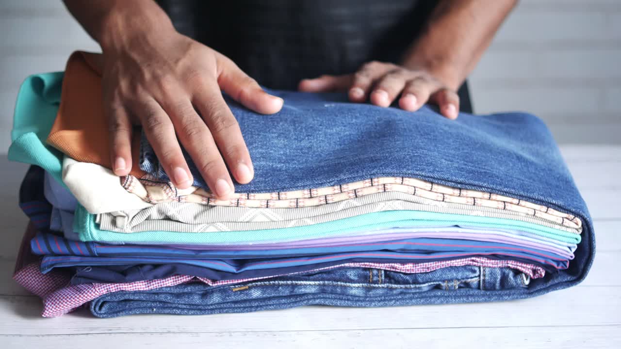 Folding and Stacking Clothes