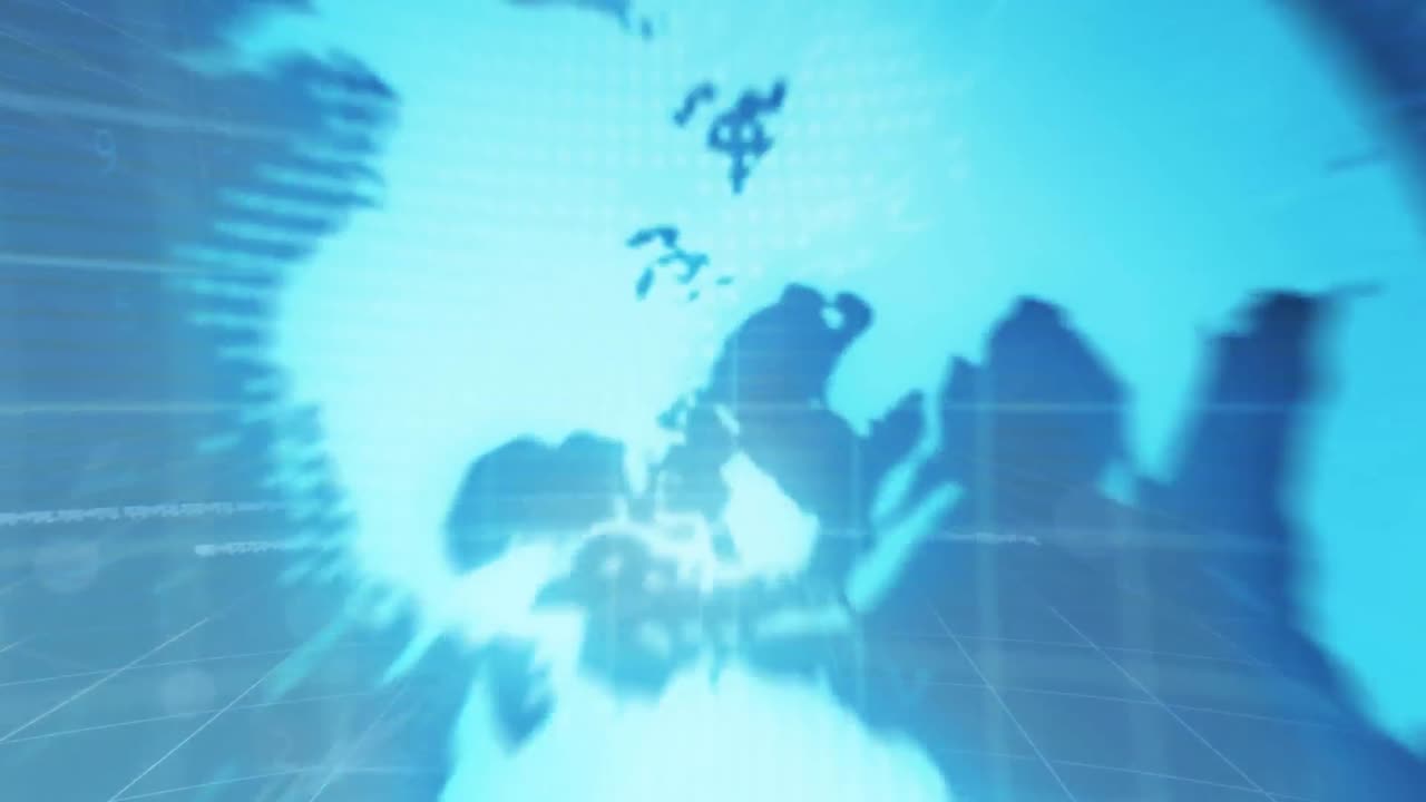 연결 및 아이콘의 네트워크와 함께 지구의 애니메이션