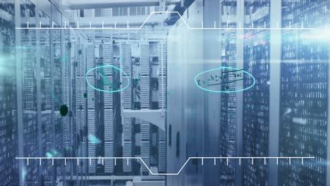 Mathematical-equations-against-empty-server-room