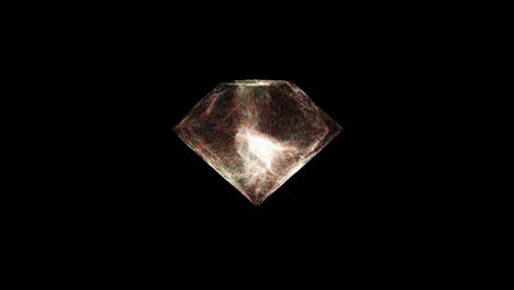 explosion with particles in diamond