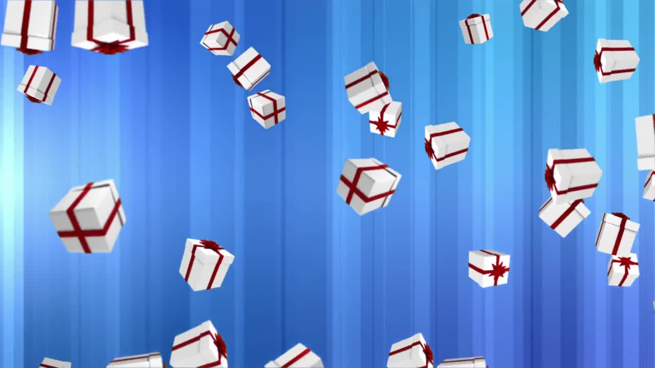선물 상자가 떨어지는 것