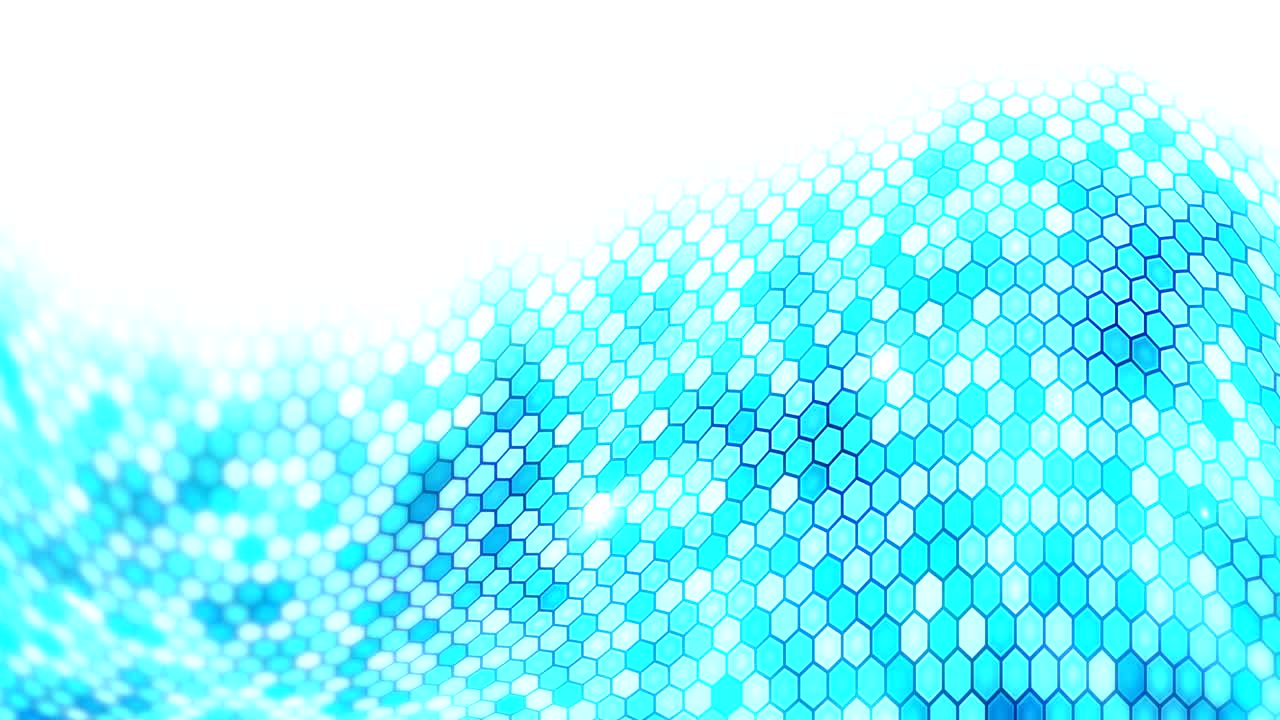 Blauer elektrischer Wabenhintergrund mit Blitzmuster. Leuchtendes elektrisches Sechseck mit hellem Licht. Business-Technologie-Endlosschleife