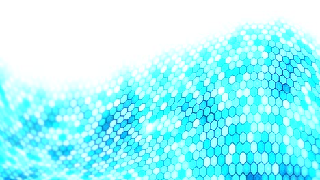 relámpago eléctrico de fondo de panal de miel. hexágono eléctrico brillante con luz brillante. animación de bucle de tecnología de negocios.