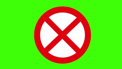 pantalla verde, icono de señales de tráfico, no hay espera