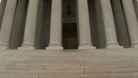 stone steps lead to the columned entrance to the supreme court