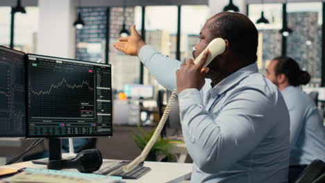 distressed brokerage firm trader calls clients in response to black swan event