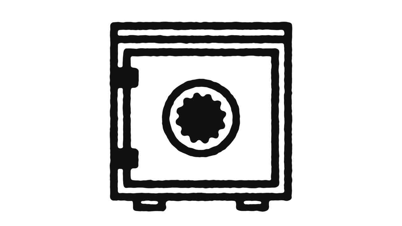 imágenes de animación de icono de seguridad y canal alfa