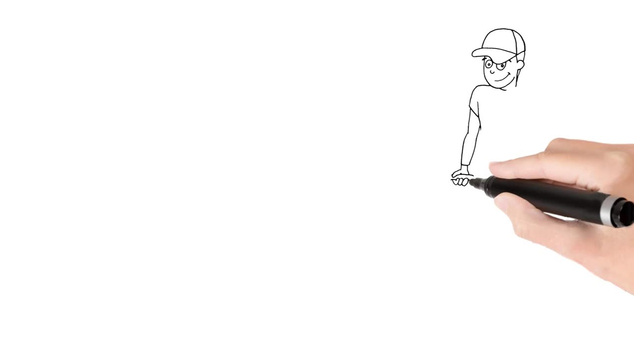 작업 위치의 목수 작업자 화이트보드 애니메이션