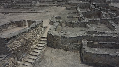 drone shot of an abandoned 500 year old stone town