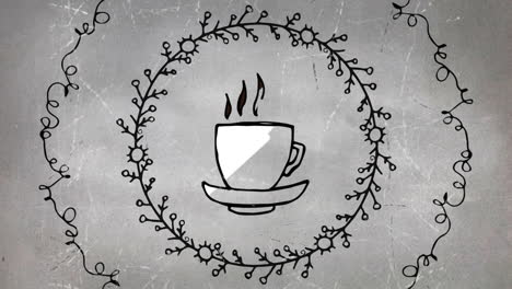 compuesto digital de un café caliente