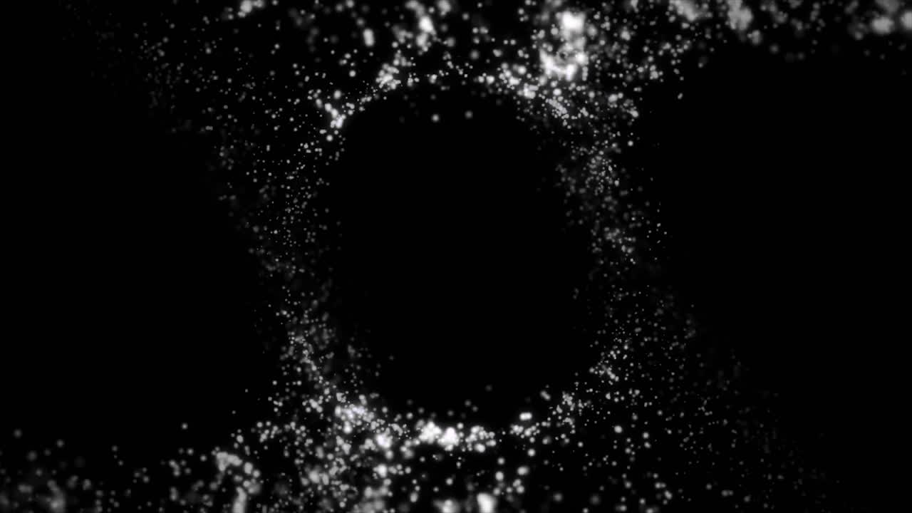 원으로 회전하는 추상적인 입자들