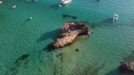 overview of  tarida, ibiza, spain