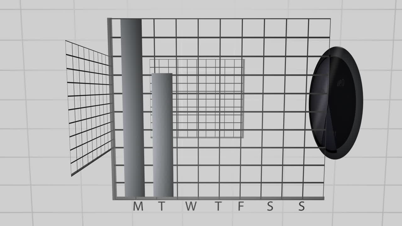 회전하는 애니메이션 검은 그래프
