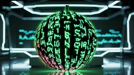 Glowing Watermelon with Code Display