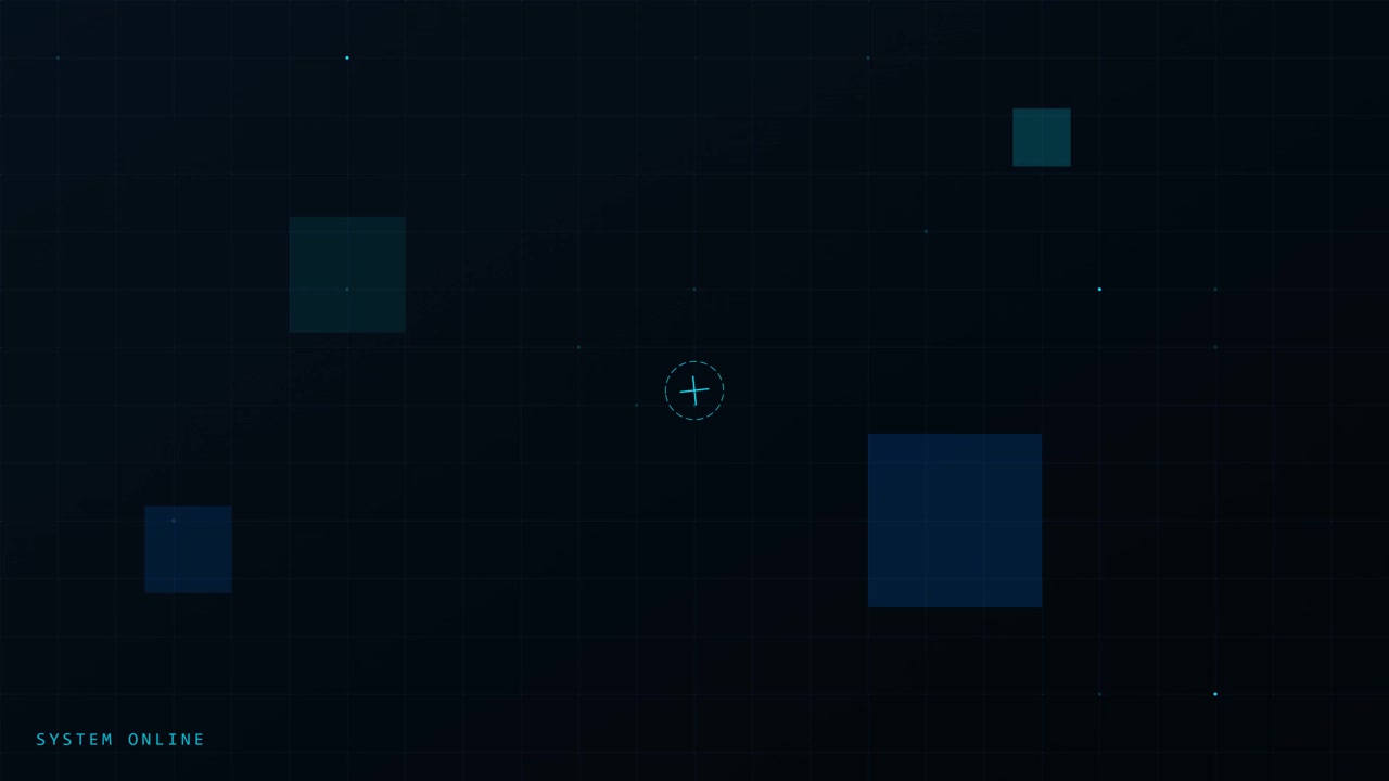 Digital Interface Background with Pulsing Target and Geometric Elements