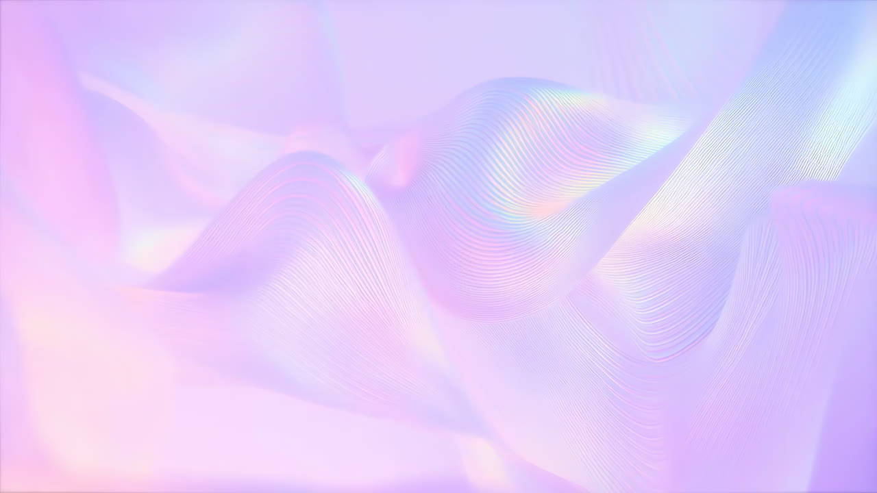 Abstract Pastel Holographic Waves Background
