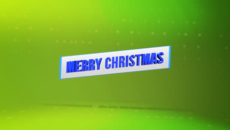 Modern-Merry-Christmas-text-on-green-dots-geometric-pattern