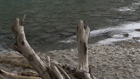 walensee lake walen shoreline waves ripples shallow water pebble stone view