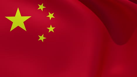 a chinese national flag waving, 3d animation