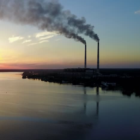 Factory Pipe Polluting Air