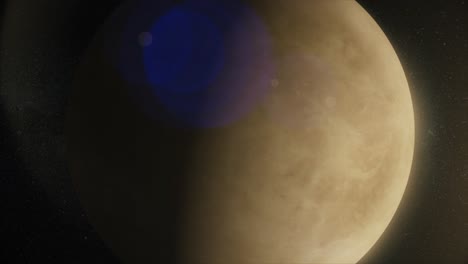 close-up view of venus