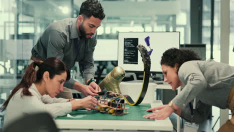 a team of engineers work on a project in an office setting