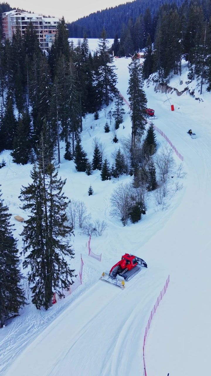 Winter activities on the slopes in the Carpathians, Bulgaria