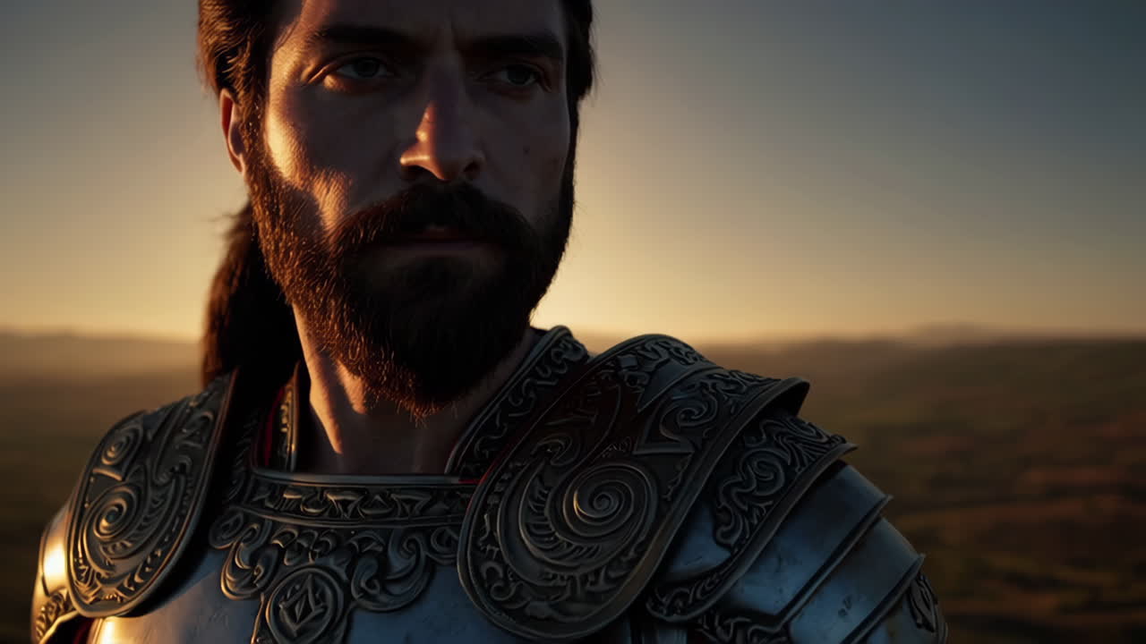 Roman Soldier at Sunset
